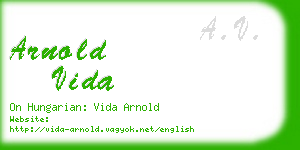 arnold vida business card